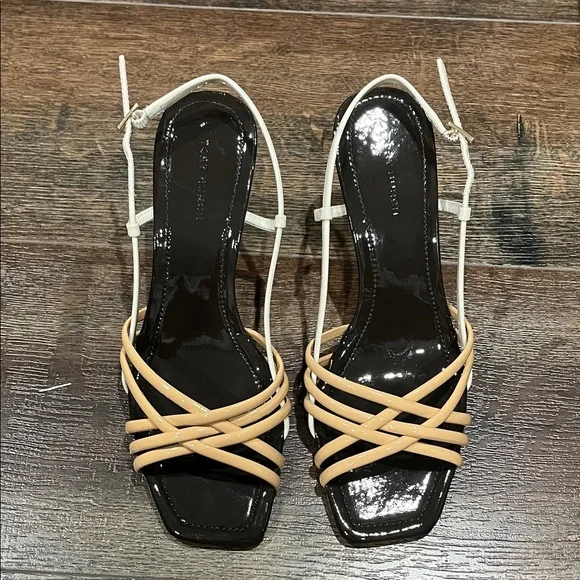 New Tory Burch Multi Strap 75MM Wedge Sand - Picture 5 of 7